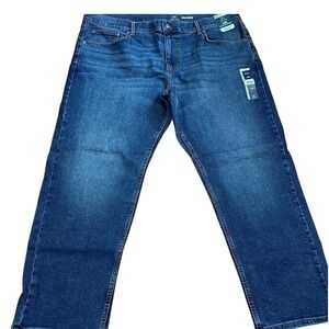 George Relaxed Fit Mens Jeans Relaxed‎ 42x30 Blue Denim Cotton Blend